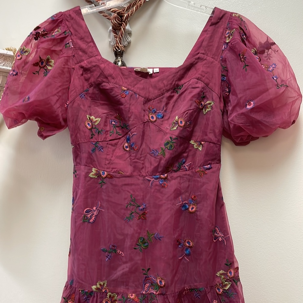 New Let Me Be Embroidered Maxi Dress By Anthropologie!!🔥🔥🔥 - Picture 6 of 16